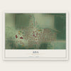 Ada, Minnesota map print, the full design