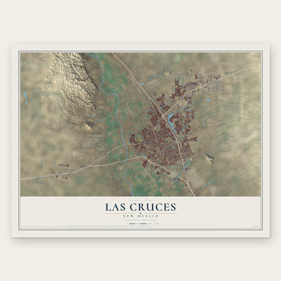 Las Cruces, New Mexico map print, the full design