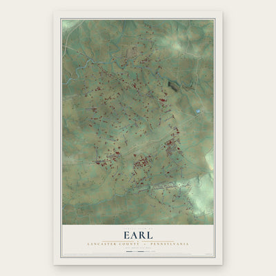 Earl, Lancaster County, Pennsylvania map print, the full design