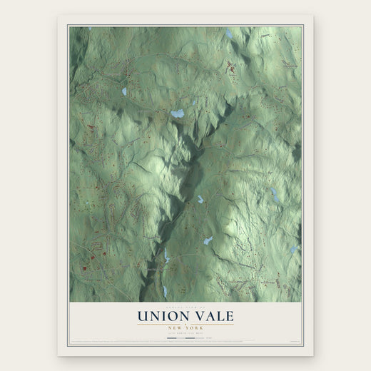 Union Vale, New York map print, the full design