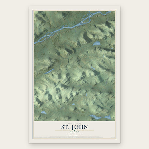 St. John, Maine map print, the full design