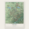 Chaska, Minnesota map print, the full design