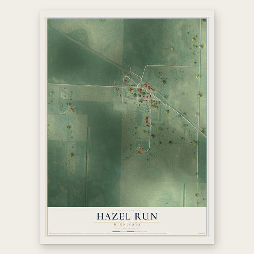 Hazel Run, Minnesota map print, the full design