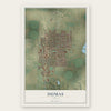 Dumas, Texas map print, the full design