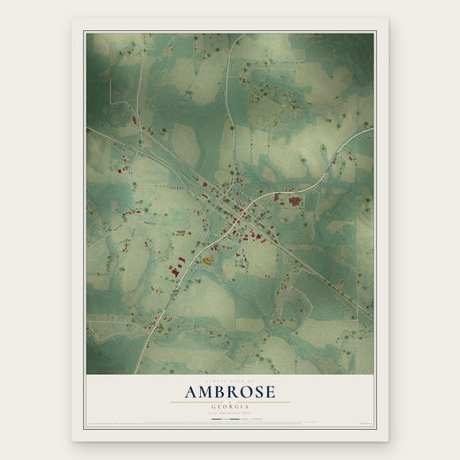 Ambrose, Georgia map print, the full design