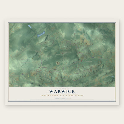 Warwick, Chester County, Pennsylvania map print, the full design