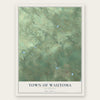 Town of Wautoma, Wisconsin map print, the full design