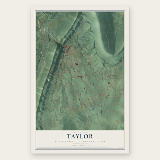 Taylor, Blair County, Pennsylvania map print, the full design