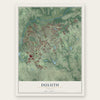 Duluth, Georgia map print, the full design