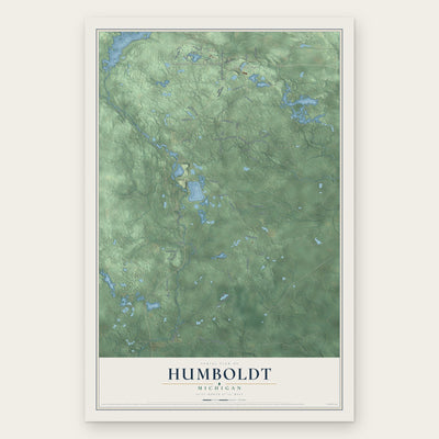 Humboldt, Michigan map print, the full design