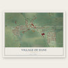 Dane, Wisconsin map print, the full design