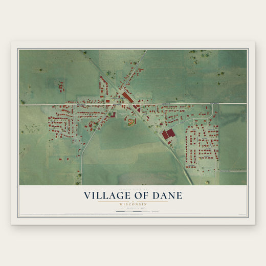 Dane, Wisconsin map print, the full design
