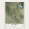 Coolidge, Texas map print, the full design
