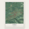 Forks, Washington map print, the full design