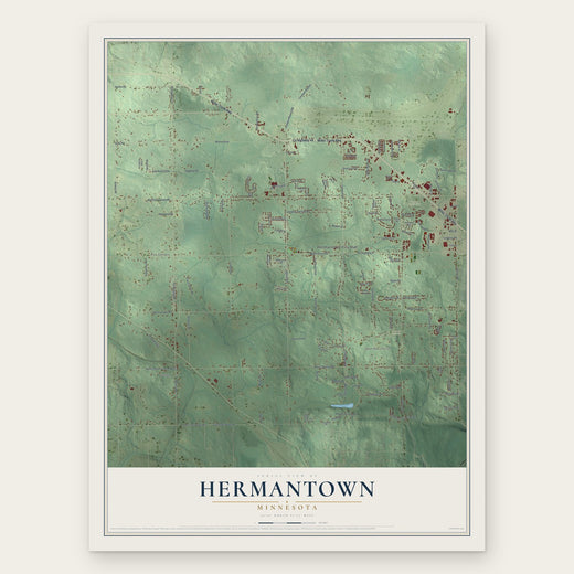 Hermantown, Minnesota map print, the full design