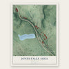 Jones Falls Area, Maryland map print, the full design