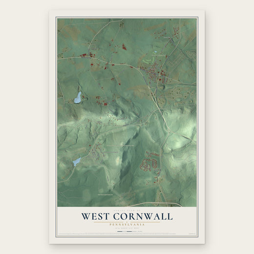 West Cornwall, Pennsylvania map print, the full design