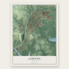 Lorton, Virginia map print, the full design