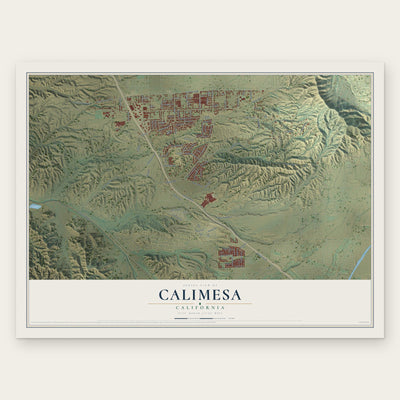 Calimesa, California map print, the full design