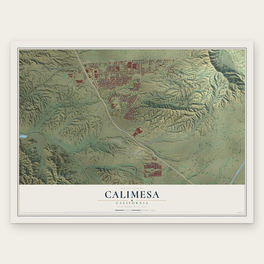 Calimesa, California map print, the full design