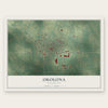Okolona, Mississippi map print, the full design