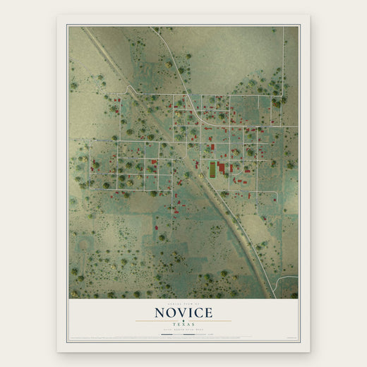 Novice, Texas map print, the full design