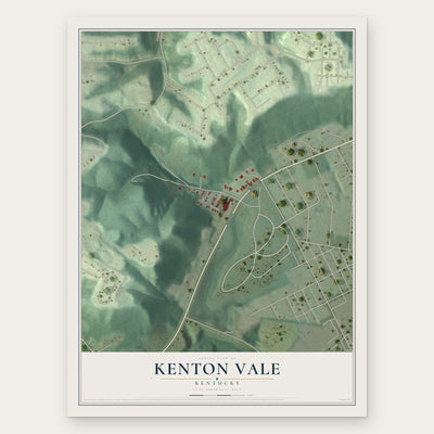 Kenton Vale, Kentucky map print, the full design