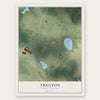 Trenton, South Carolina map print, the full design