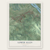 Lower Allen, Pennsylvania map print, the full design