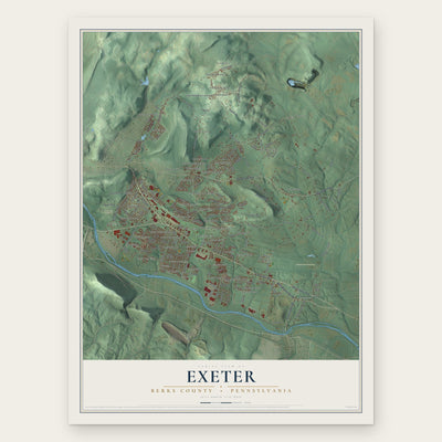 Exeter, Berks County, Pennsylvania map print, the full design