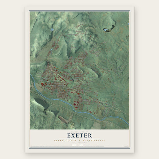 Exeter, Berks County, Pennsylvania map print, the full design