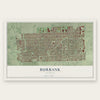 Burbank, Illinois map print, the full design