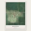 Holstein, Nebraska map print, the full design
