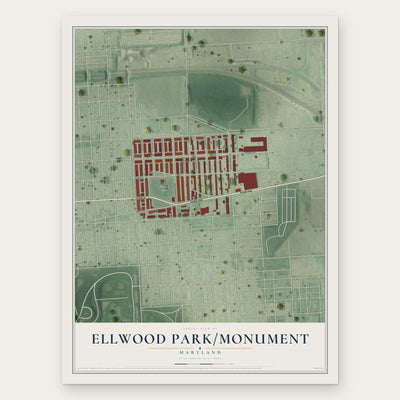 Ellwood Park-Monument, Maryland map print, the full design