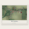 Metamora, Ohio map print, the full design