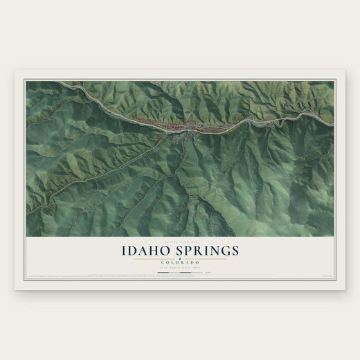 Idaho Springs, Colorado map print, the full design
