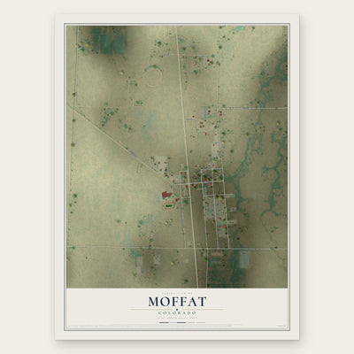 Moffat, Colorado map print, the full design