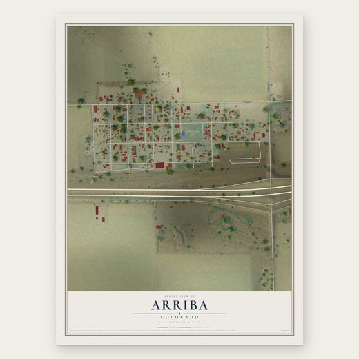 Arriba, Colorado map print, the full design