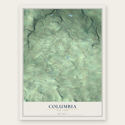 Columbia, New York map print, the full design