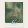 Stephen, Minnesota map print, the full design