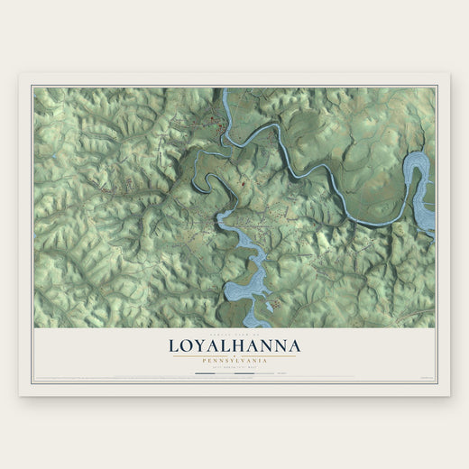 Loyalhanna, Pennsylvania map print, the full design