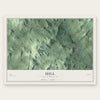 Hill, New Hampshire map print, the full design