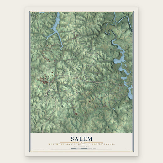 Salem, Westmoreland County, Pennsylvania map print, the full design