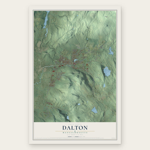 Dalton, Massachusetts map print, the full design