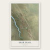 Deer Trail, Colorado map print, the full design