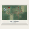 Deckerville, Michigan map print, the full design