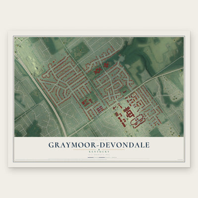 Graymoor-Devondale, Kentucky map print, the full design