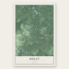Briley, Michigan map print, the full design