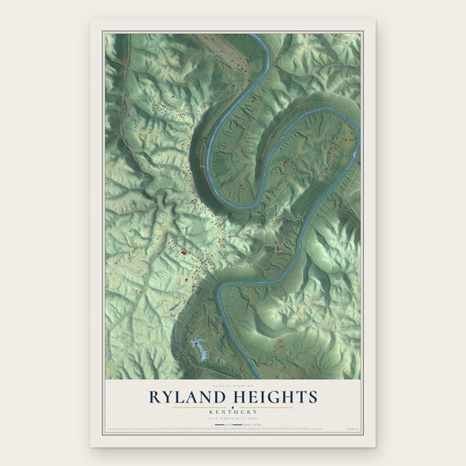 Ryland Heights, Kentucky map print, the full design