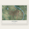 Ontario, Oregon map print, the full design